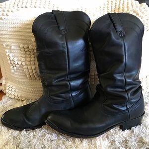 Roadwolf Leather Cowboy Boots